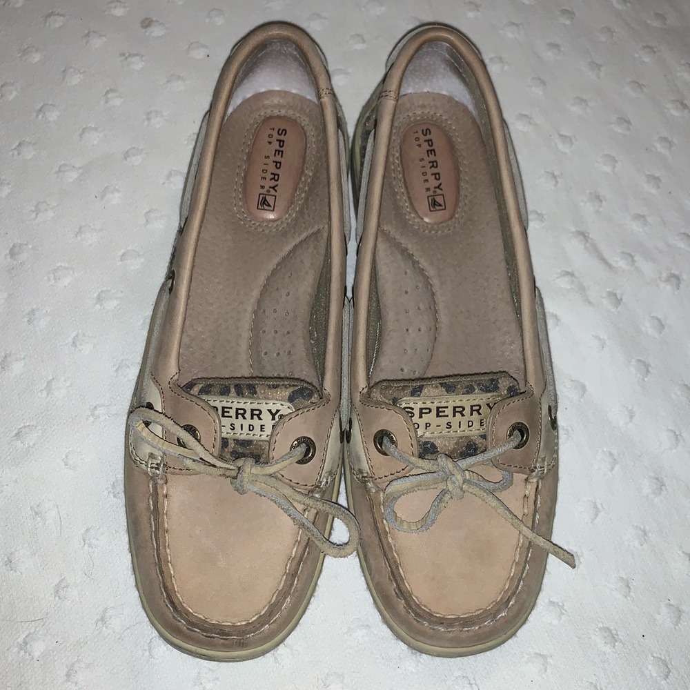 Sperry shoes with Leopard print accents